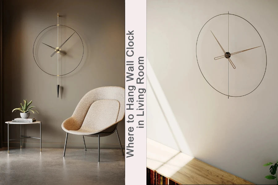 Where to Hang Wall Clock in Living Room?