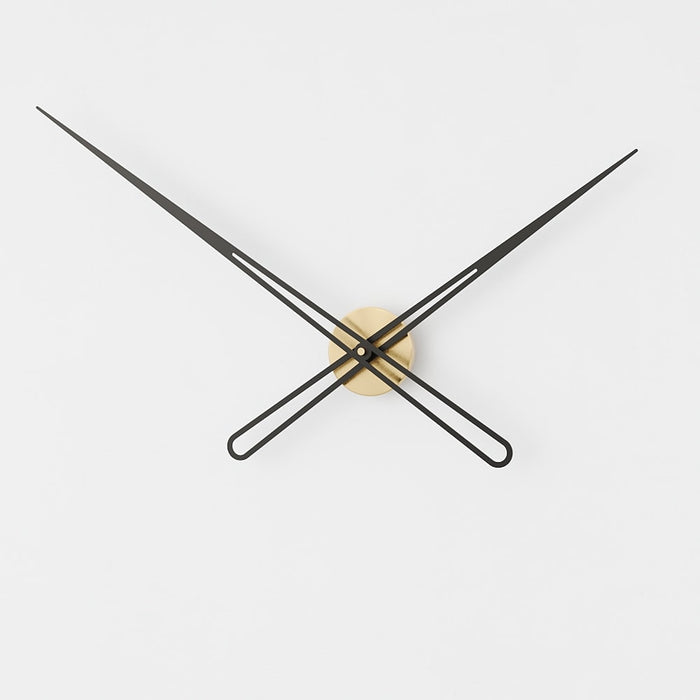 Solo MatGold Wall Clock Over White Background 